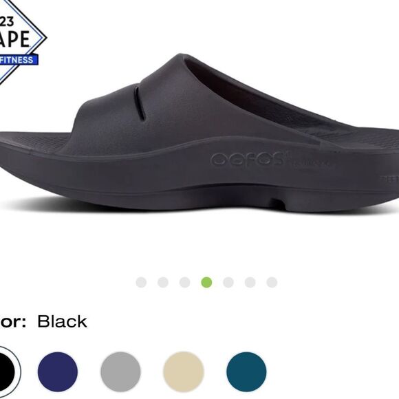 OOFOS MEN\'S OOAHH SLIDE SANDAL‎ - BLACK MULTI SIZE NWT IN PACKAGING main image 5